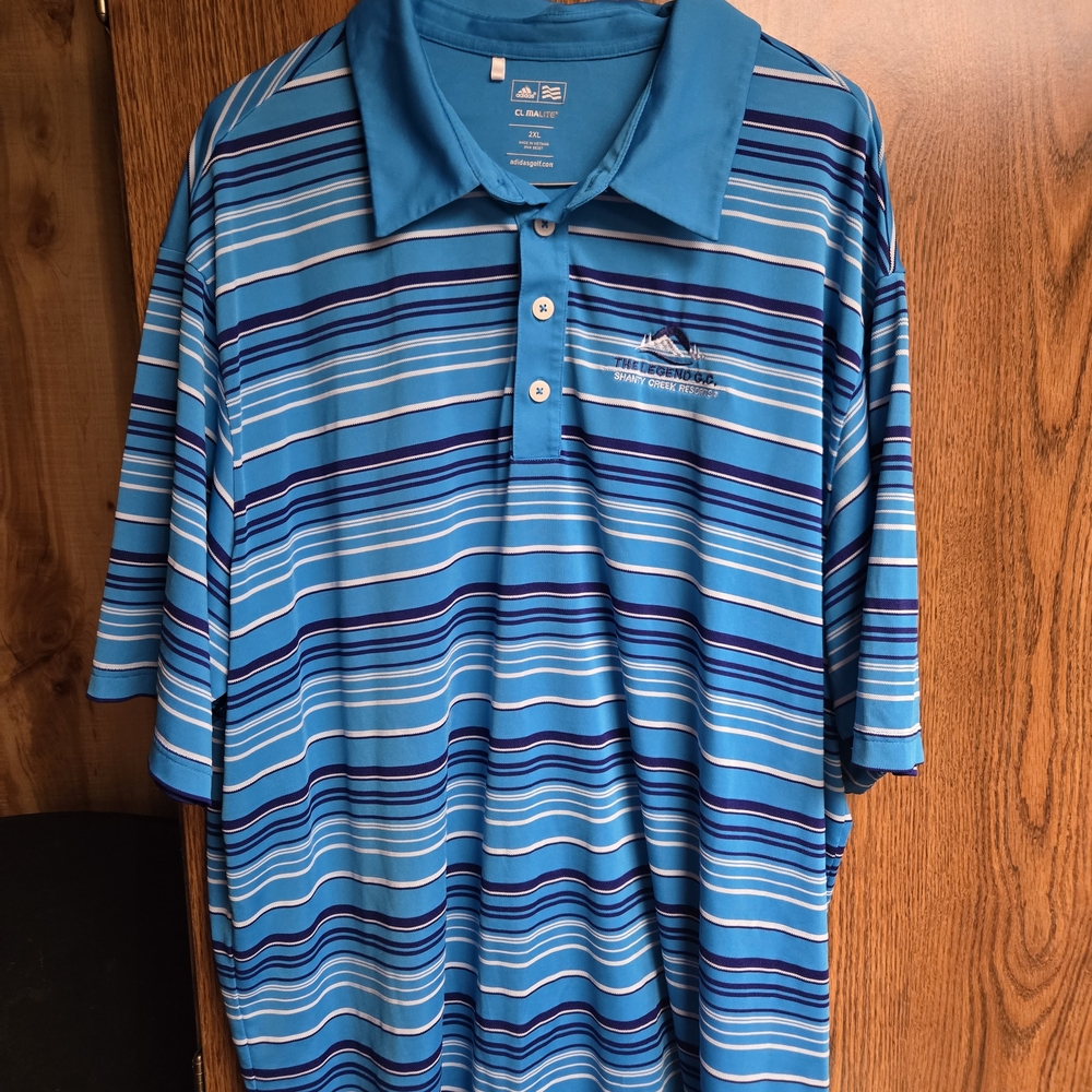 Blue Striped Men's Polo Shirt